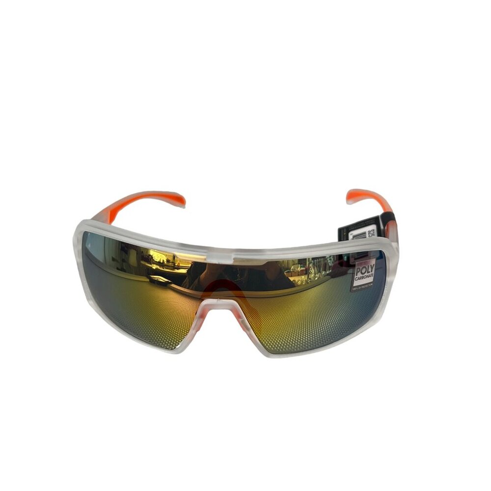 Kreedom Orion Polycarbonate Sports Sunglasses UV Protection Clear Orange NEW